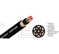 Cáp điều khiển có lưới chống nhiễu - DVV/SB
