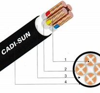 Cáp đồng 4 ruột (4 ruột đều nhau) bọc cách điện XLPE - CXV 4x