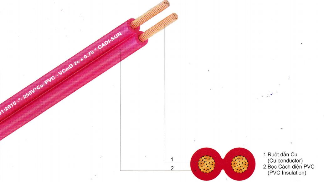 Dây đôi xúp dính - VCmD 2x